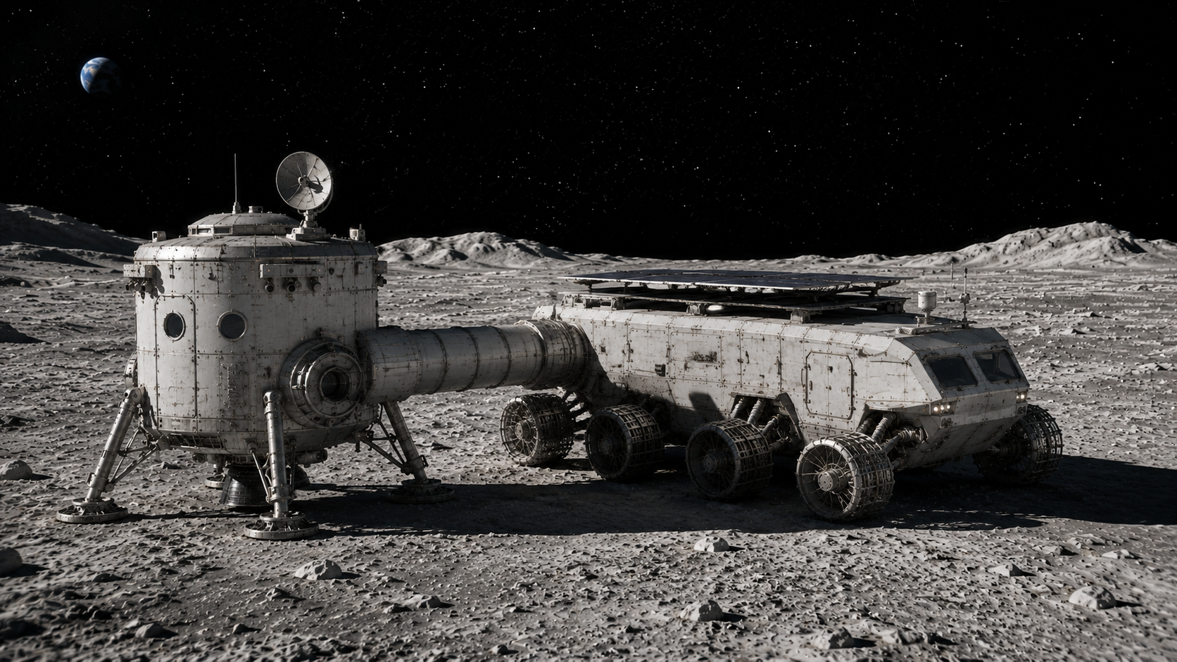 Rover Docked with Shuttle