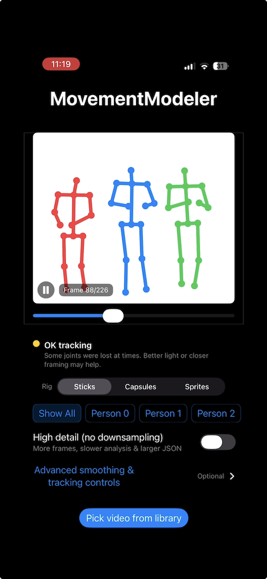 MovementModeler demo